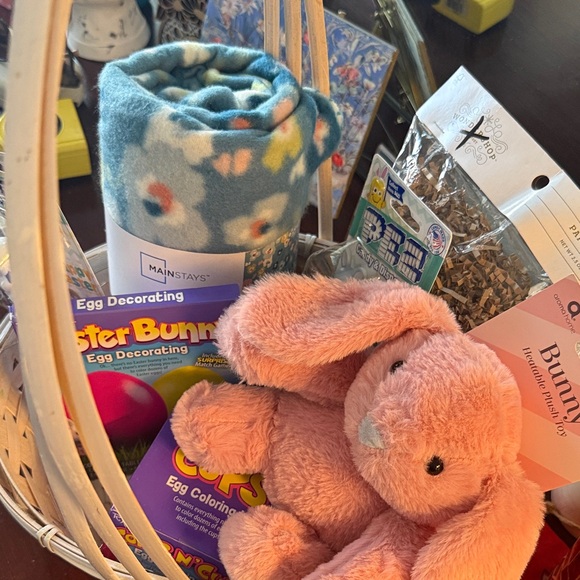 Easter Gift Basket with Plush Bunny and Candy - Picture 3 of 4